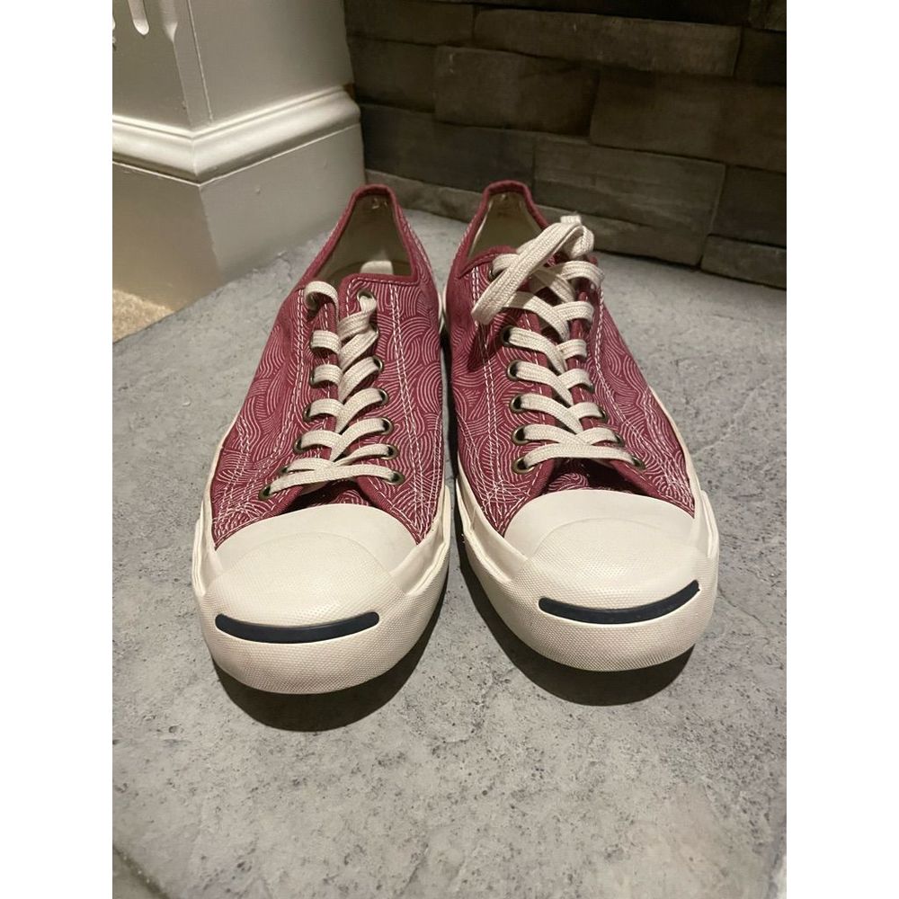 Rare Converse Jack Purcell Pocket Square Gooseberry Red White Shoes- Men’s 8.5 W